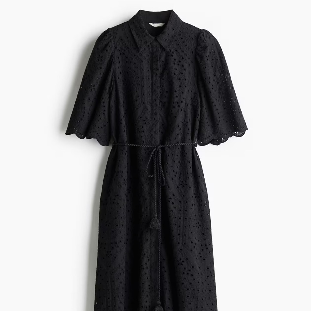 H&M Black Eyelet Maxi Dress - Picture 1 of 3